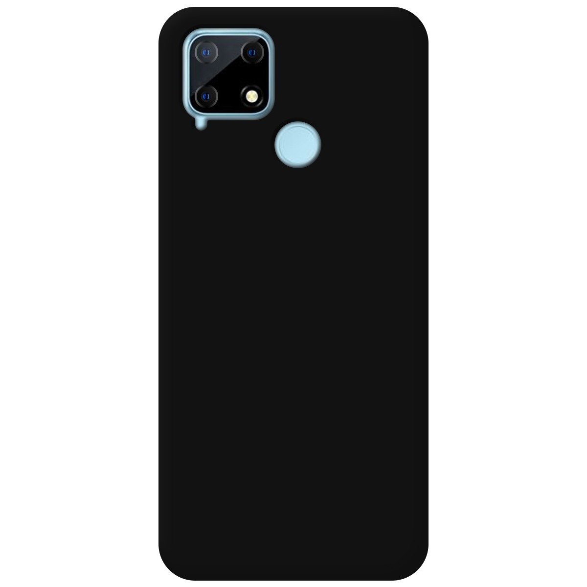 Funda Silicona Líquida Ultra Suave para Realme 7i / Narzo 30A color Negra