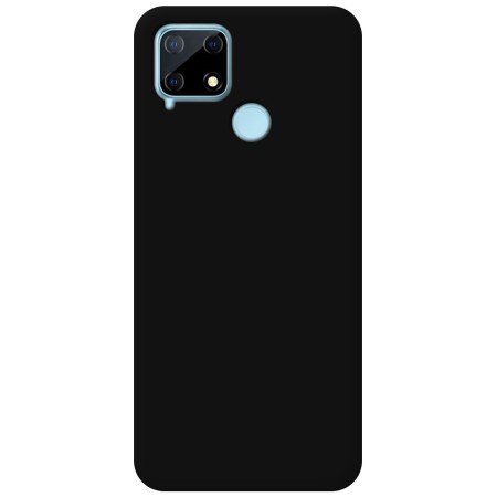 Funda Silicona Líquida Ultra Suave para Realme 7i / Narzo 30A color Negra
