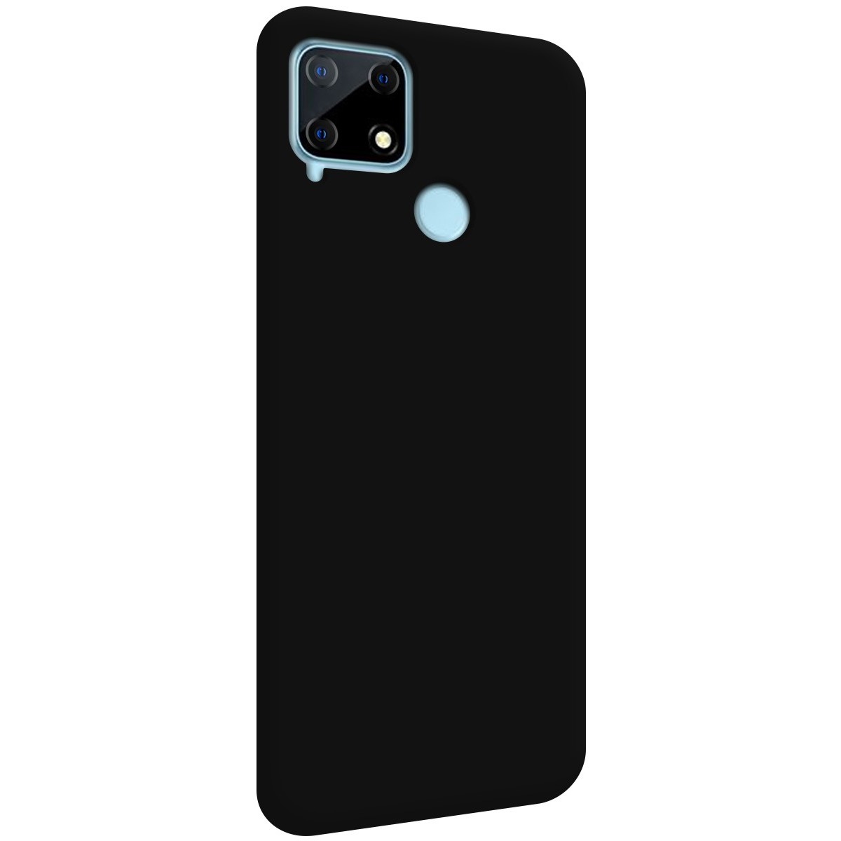 Funda Silicona Líquida Ultra Suave para Realme 7i / Narzo 30A color Negra