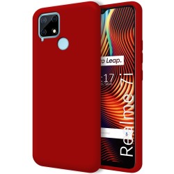 Funda Silicona Líquida Ultra Suave para Realme 7i / Narzo 30A color Roja