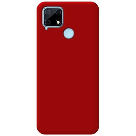 Funda Silicona Líquida Ultra Suave para Realme 7i / Narzo 30A color Roja