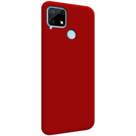 Funda Silicona Líquida Ultra Suave para Realme 7i / Narzo 30A color Roja