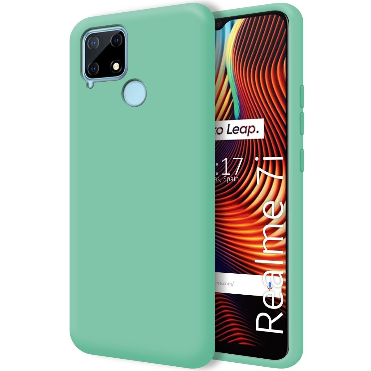 Funda Silicona Líquida Ultra Suave para Realme 7i / Narzo 30A color Verde