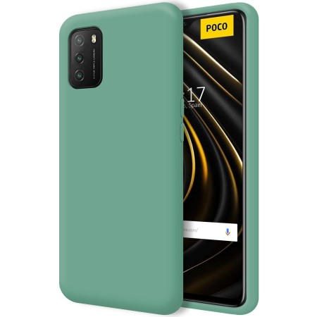 Funda Silicona Líquida Ultra Suave para Xiaomi POCO M3 / Redmi 9T color Verde