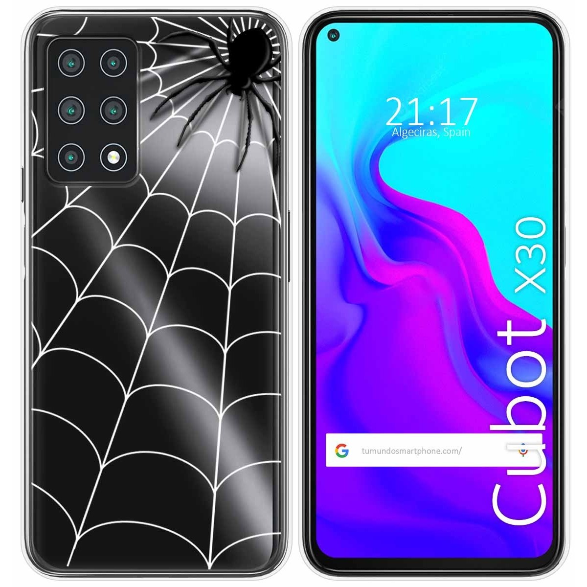 Funda Gel Transparente para Cubot X30 diseño Araña Dibujos