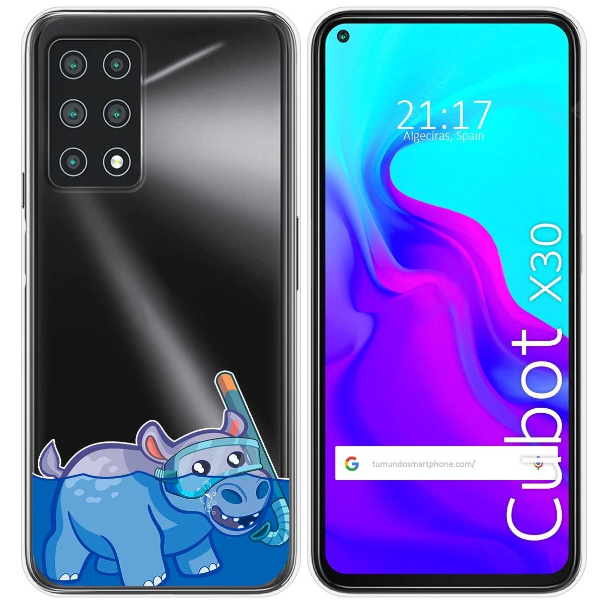 Funda Gel Transparente para Cubot X30 diseño Hipo Dibujos