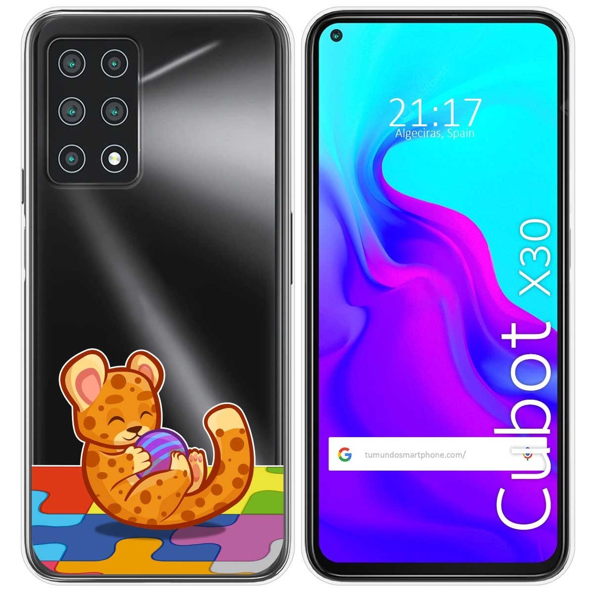 Funda Gel Transparente para Cubot X30 diseño Leopardo Dibujos