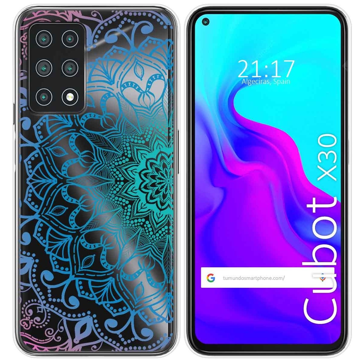 Funda Gel Transparente para Cubot X30 diseño Mandala Dibujos