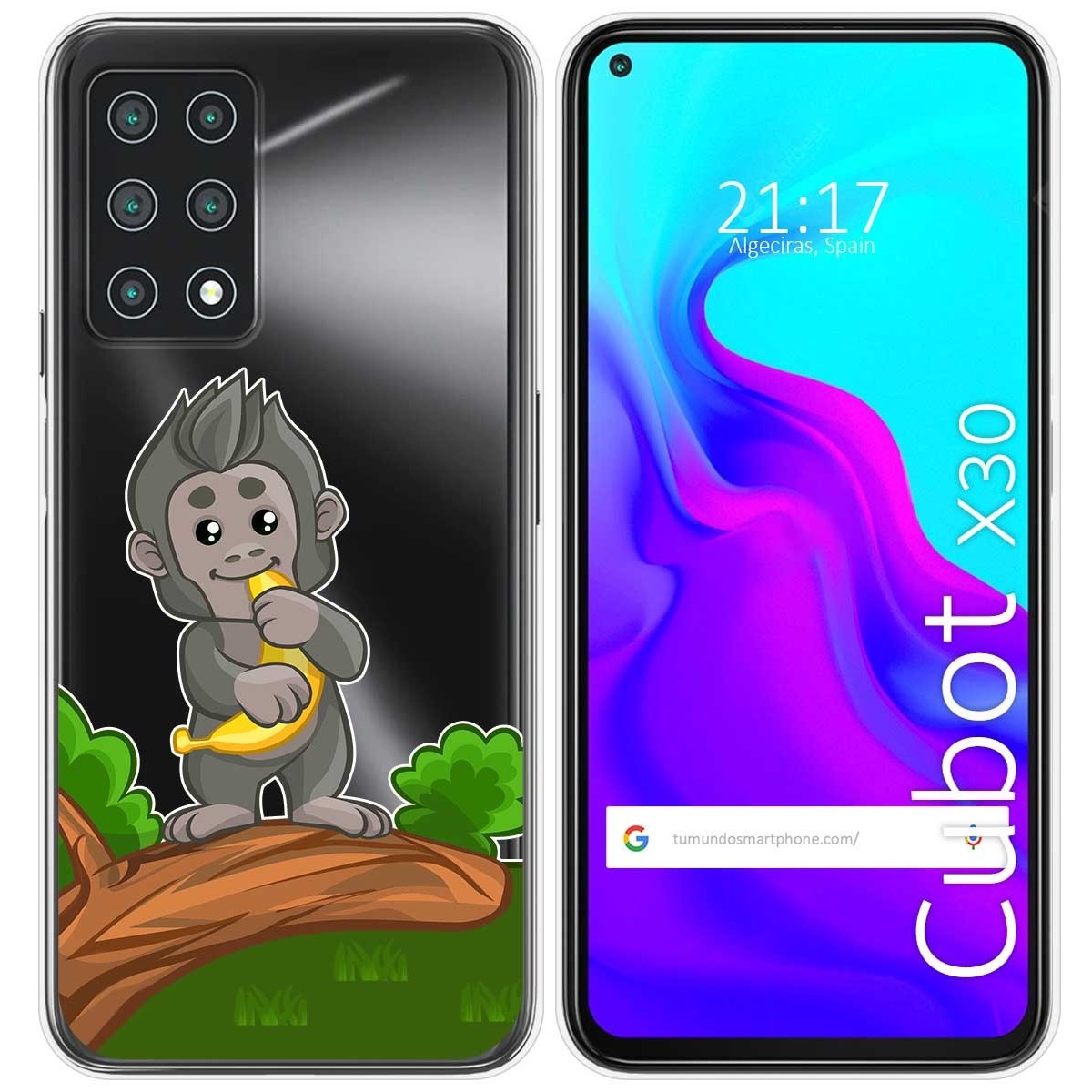 Funda Gel Transparente para Cubot X30 diseño Mono Dibujos