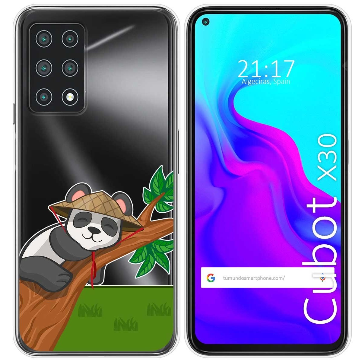 Funda Gel Transparente para Cubot X30 diseño Panda Dibujos