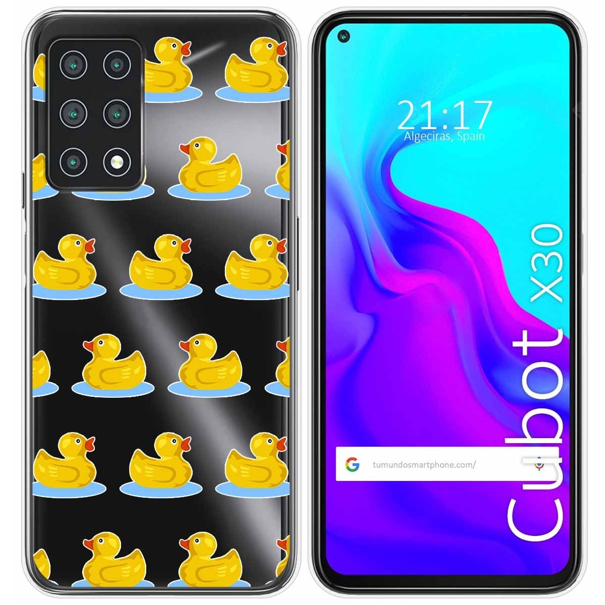 Funda Gel Transparente para Cubot X30 diseño Pato Dibujos