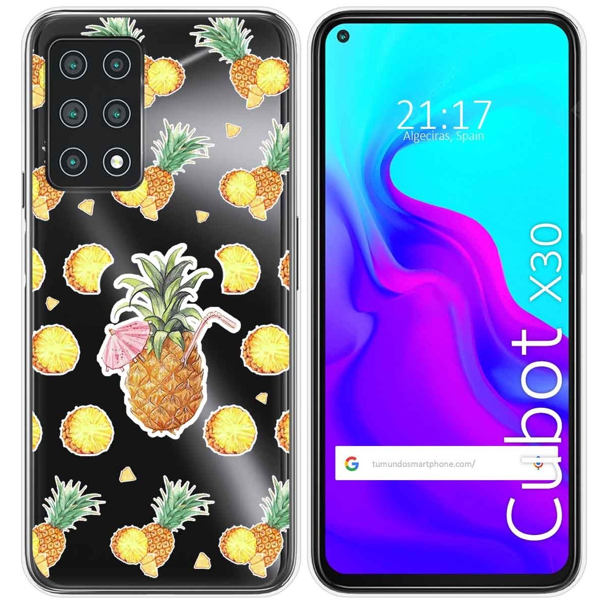 Funda Gel Transparente para Cubot X30 diseño Piña Dibujos