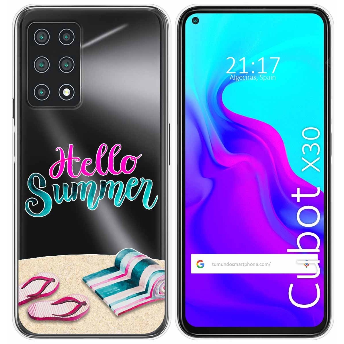 Funda Gel Transparente para Cubot X30 diseño Summer Dibujos