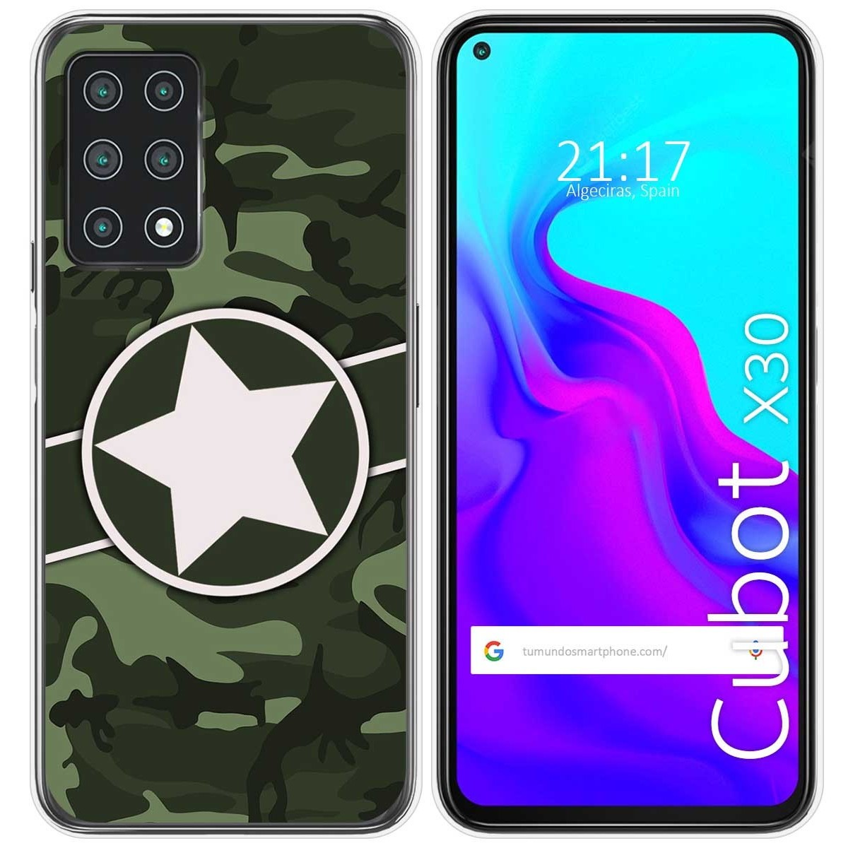 Funda Gel Tpu para Cubot X30 diseño Camuflaje 01 Dibujos
