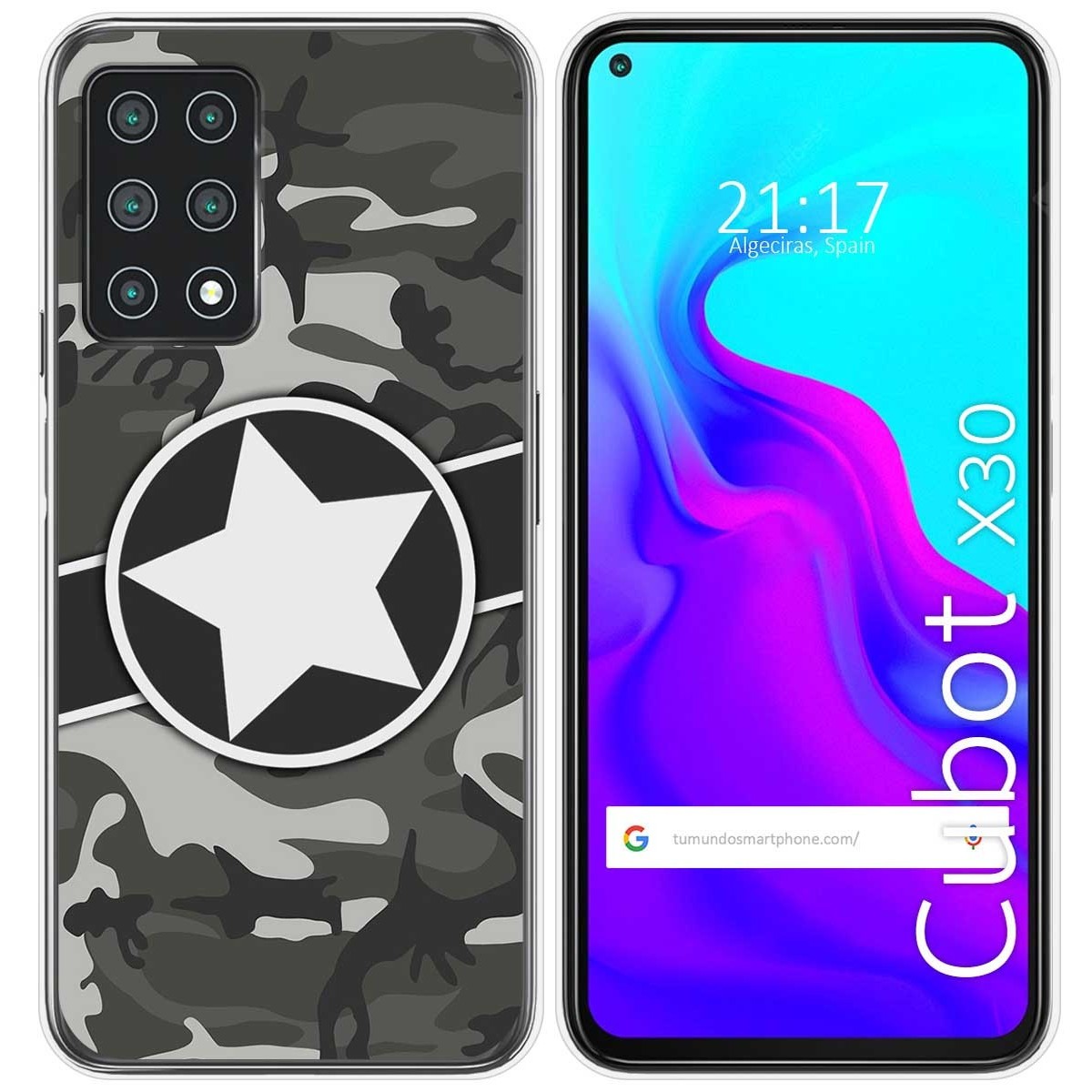 Funda Gel Tpu para Cubot X30 diseño Camuflaje 02 Dibujos