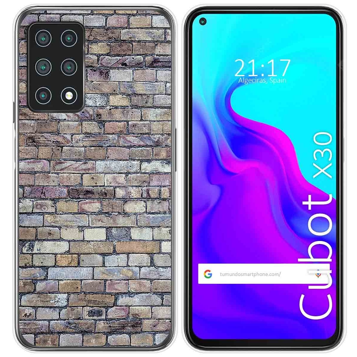 Funda Gel Tpu para Cubot X30 diseño Ladrillo 02 Dibujos