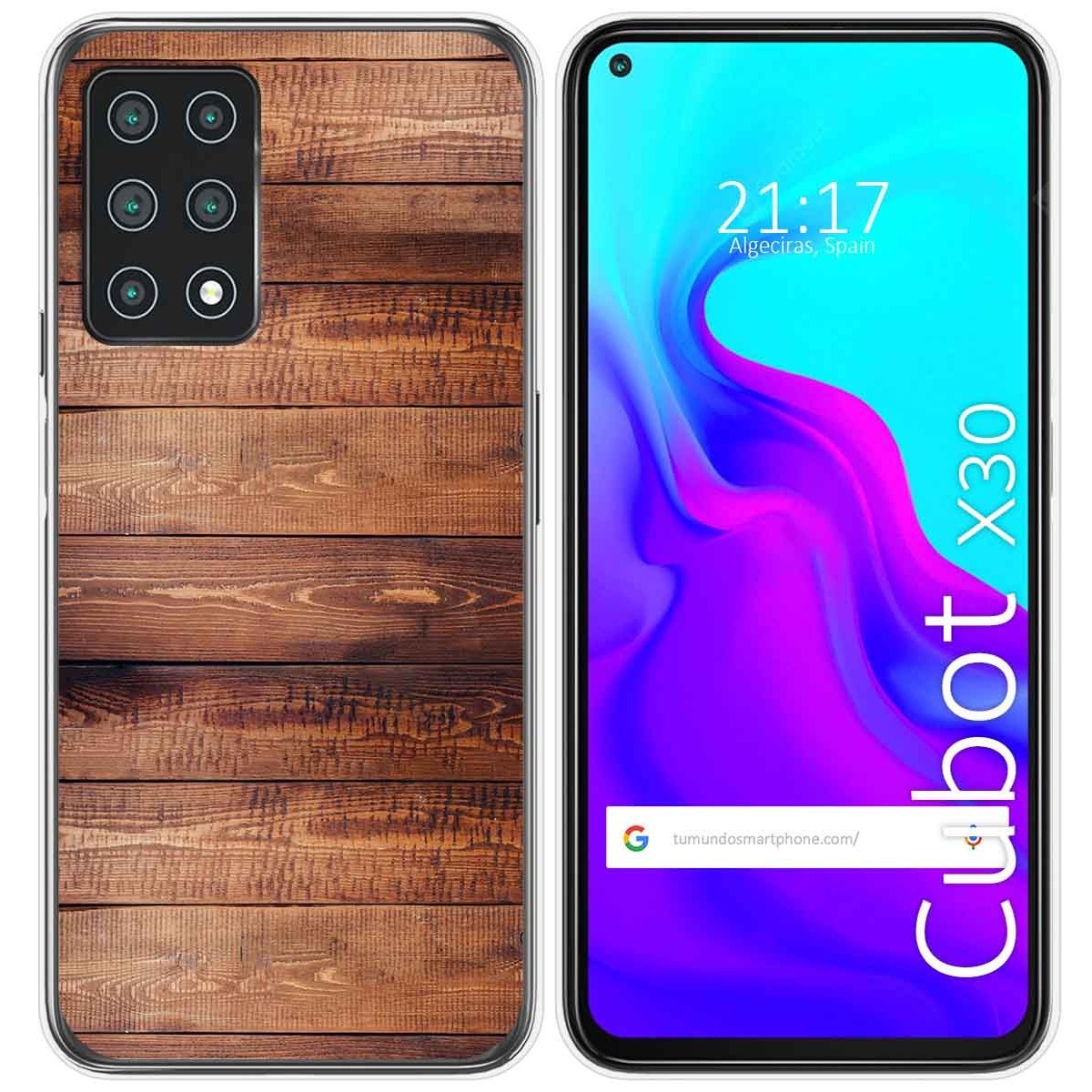 Funda Gel Tpu para Cubot X30 diseño Madera 02 Dibujos