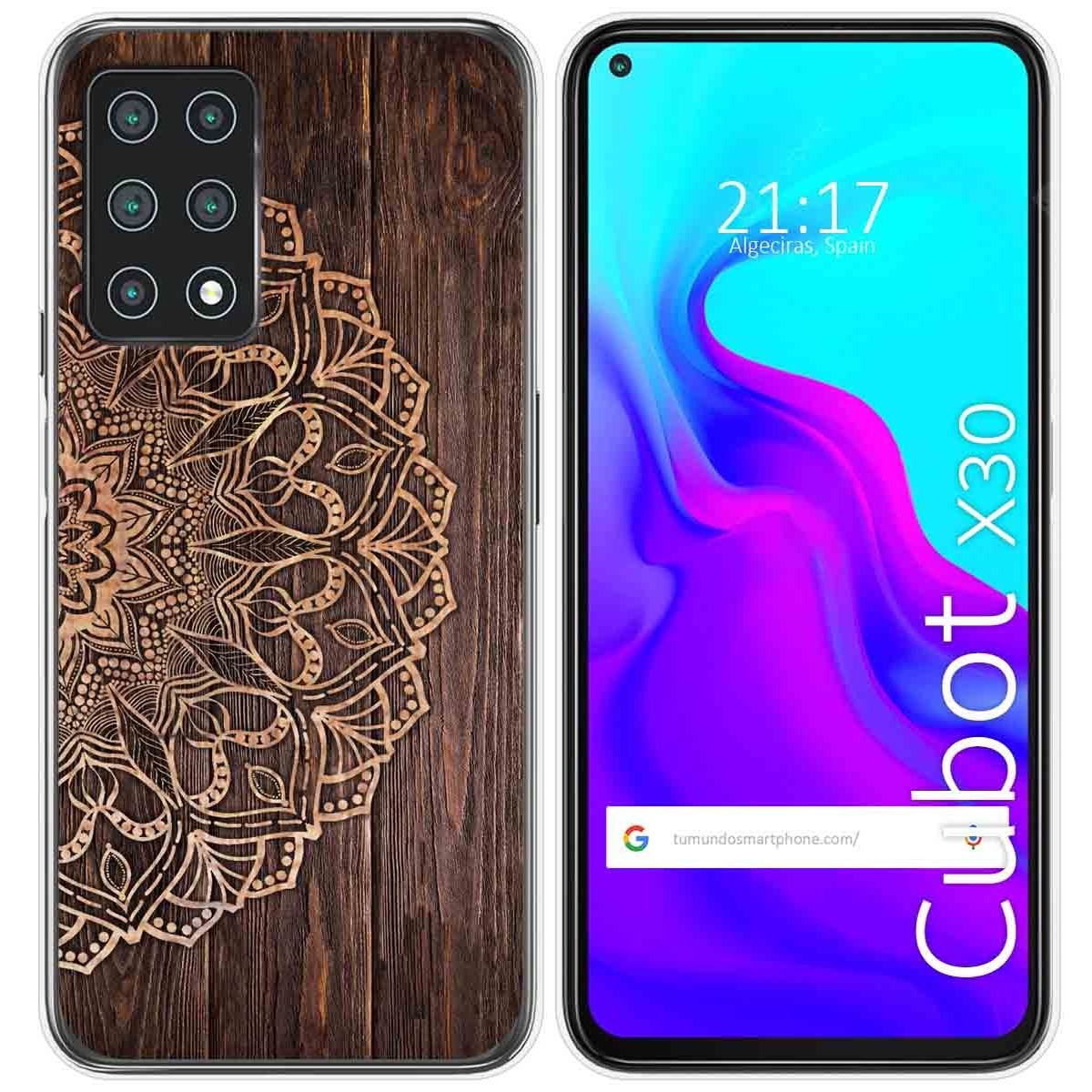 Funda Gel Tpu para Cubot X30 diseño Madera 06 Dibujos