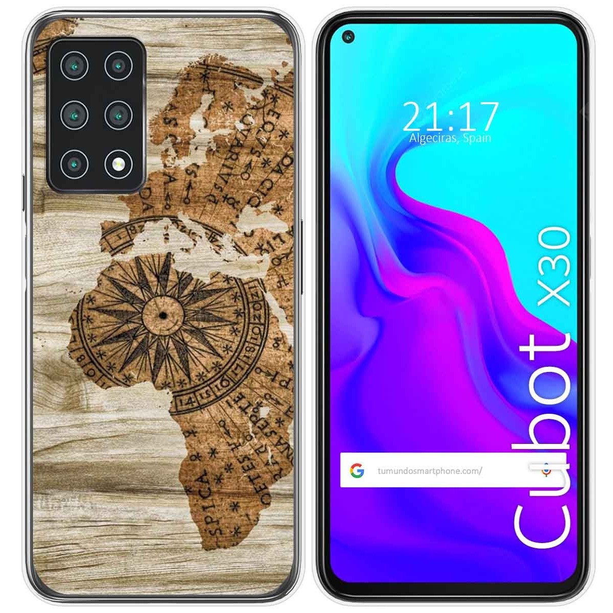 Funda Gel Tpu para Cubot X30 diseño Madera 07 Dibujos
