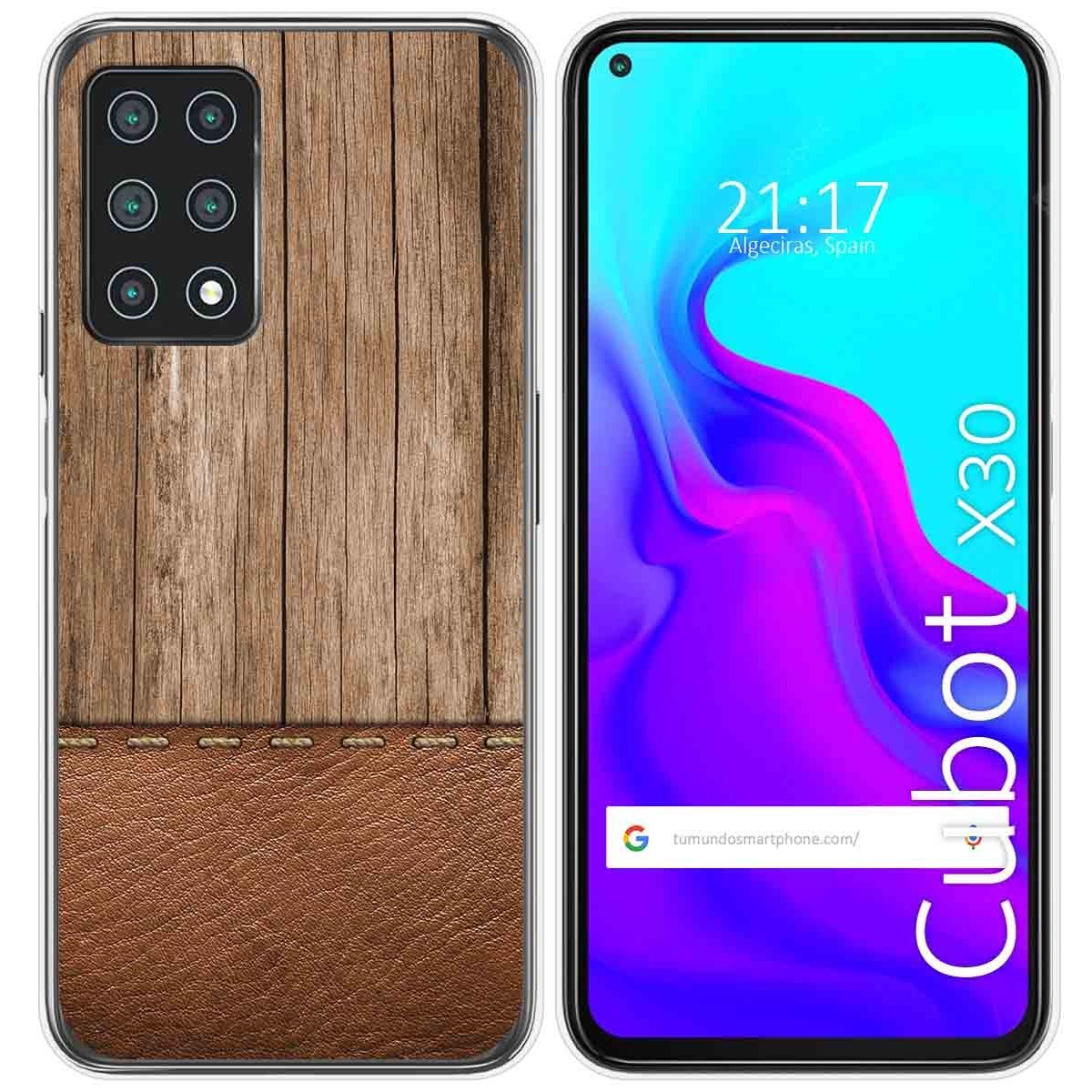 Funda Gel Tpu para Cubot X30 diseño Madera 09 Dibujos