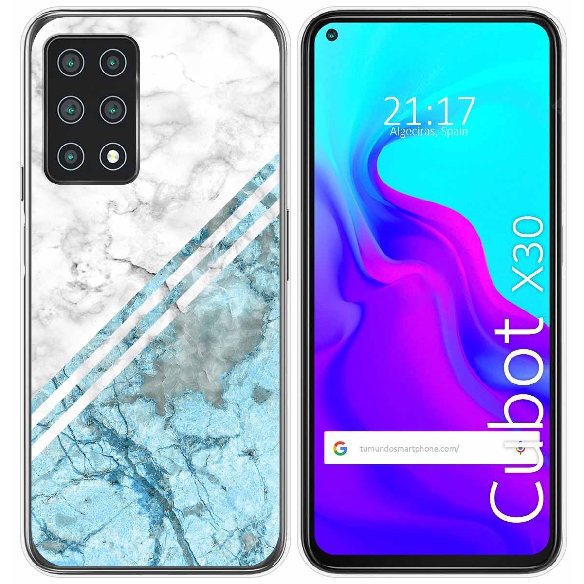 Funda Gel Tpu para Cubot X30 diseño Mármol 02 Dibujos