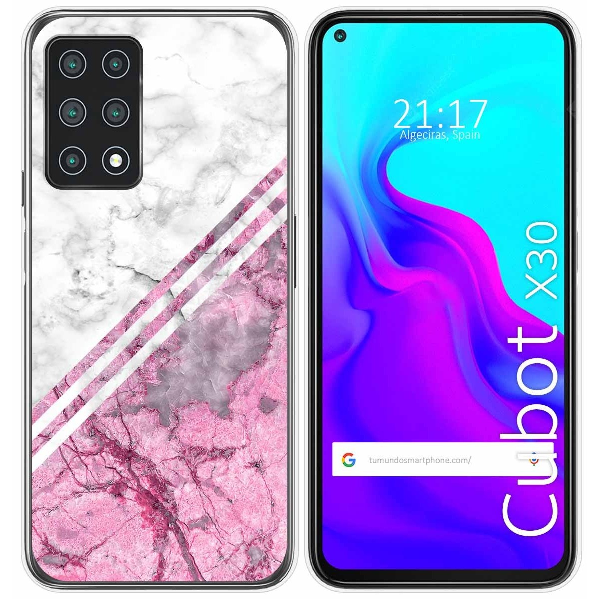 Funda Gel Tpu para Cubot X30 diseño Mármol 03 Dibujos