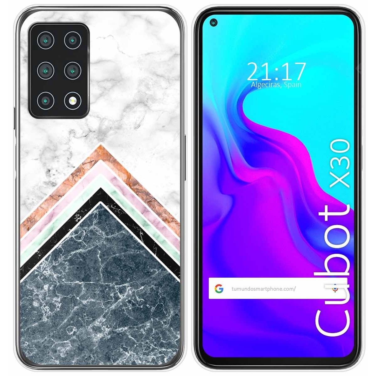 Funda Gel Tpu para Cubot X30 diseño Mármol 05 Dibujos