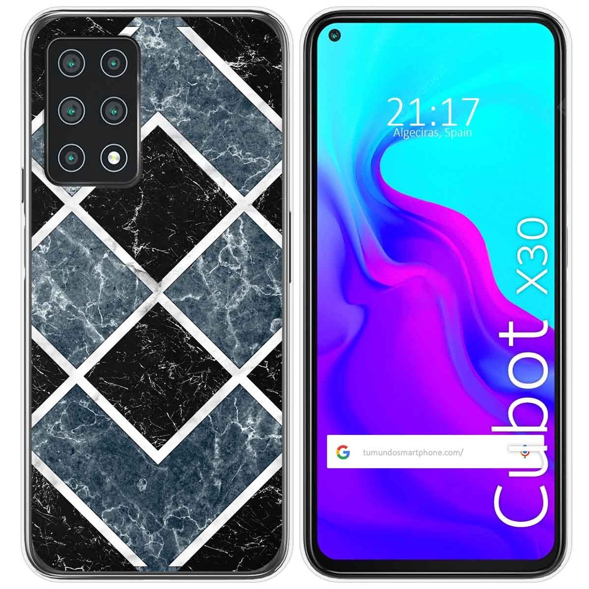 Funda Gel Tpu para Cubot X30 diseño Mármol 06 Dibujos