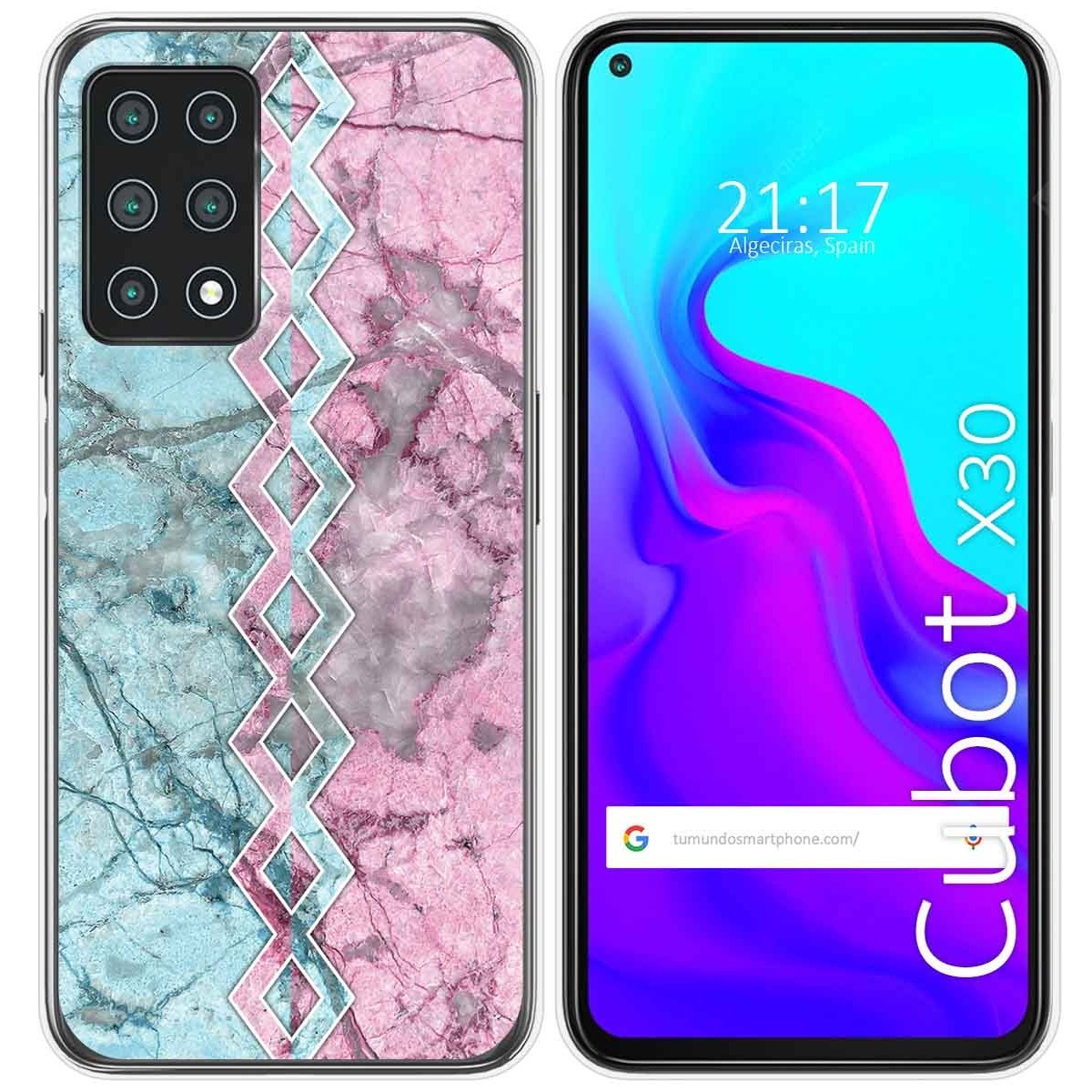 Funda Gel Tpu para Cubot X30 diseño Mármol 08 Dibujos
