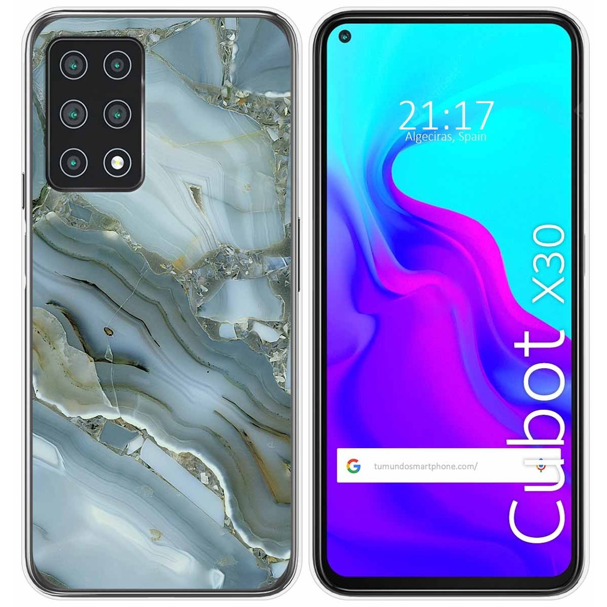 Funda Gel Tpu para Cubot X30 diseño Mármol 09 Dibujos