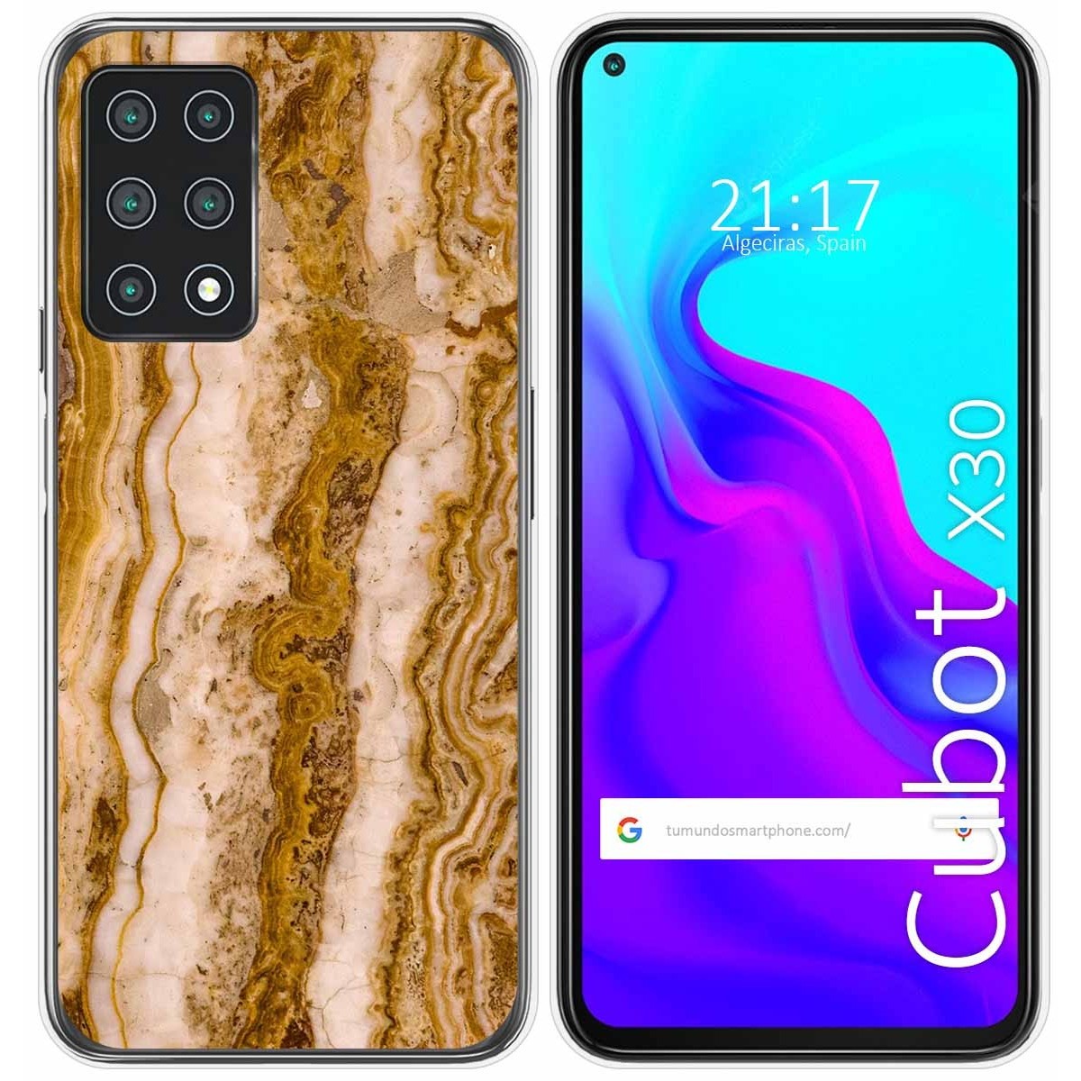 Funda Gel Tpu para Cubot X30 diseño Mármol 10 Dibujos