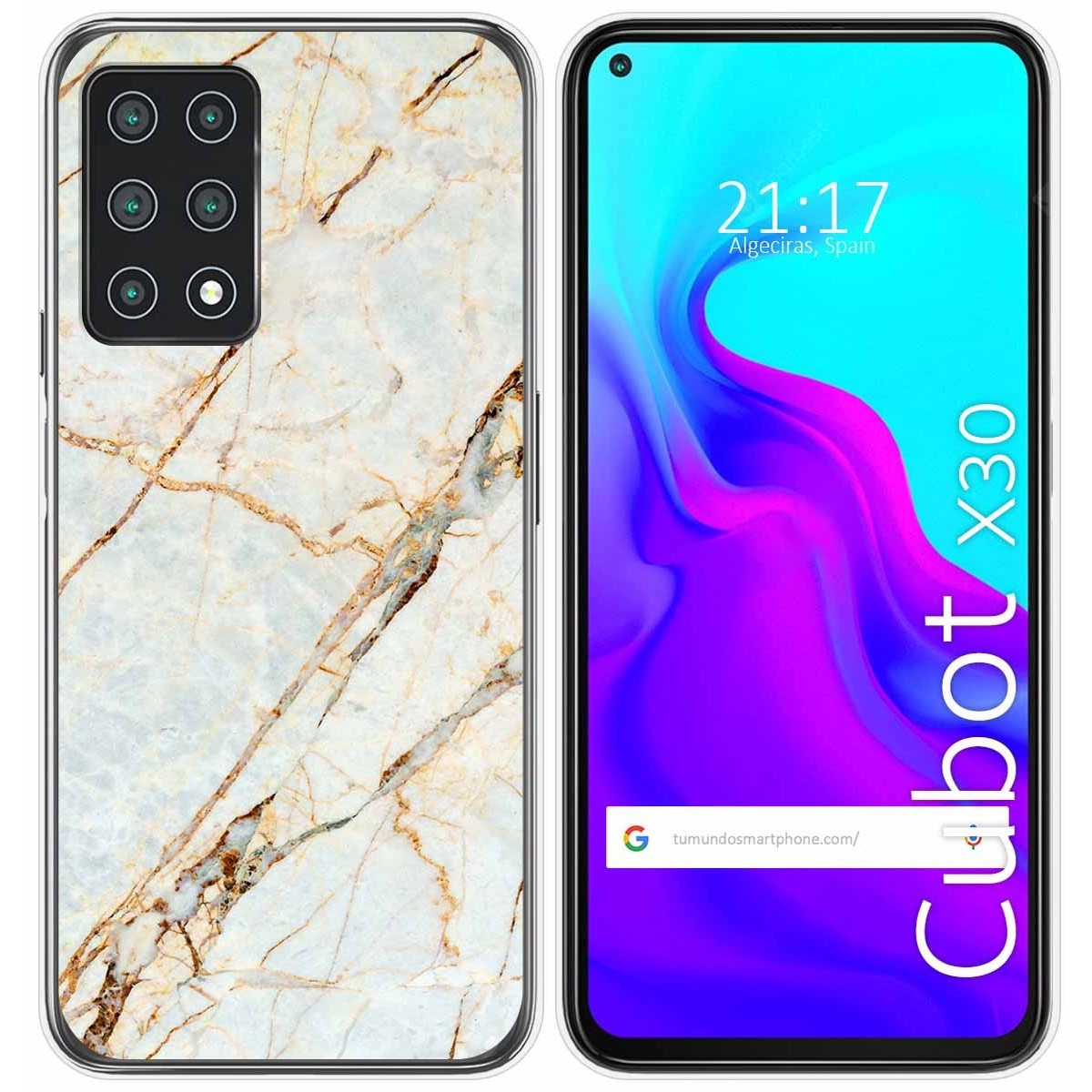 Funda Gel Tpu para Cubot X30 diseño Mármol 13 Dibujos