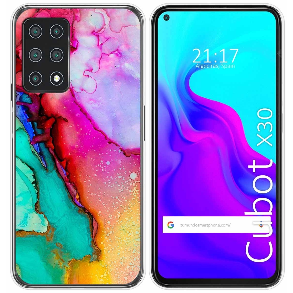 Funda Gel Tpu para Cubot X30 diseño Mármol 15 Dibujos