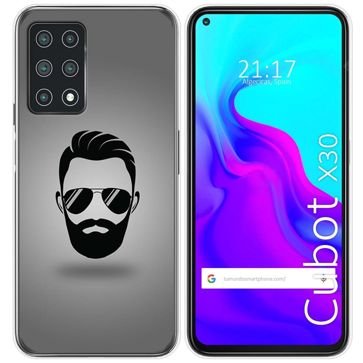 Funda Gel Tpu para Cubot X30 diseño Barba Dibujos