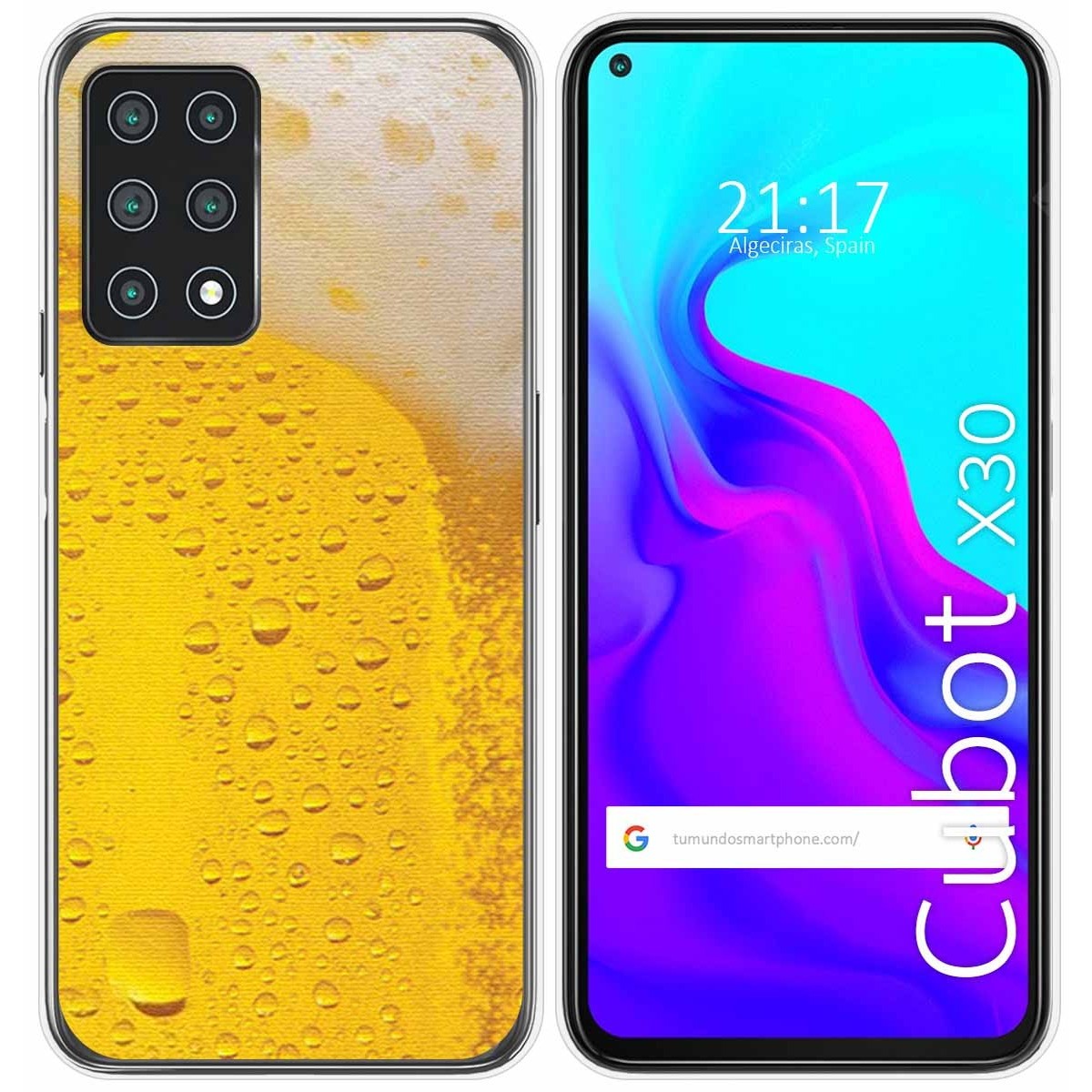 Funda Gel Tpu para Cubot X30 diseño Cerveza Dibujos
