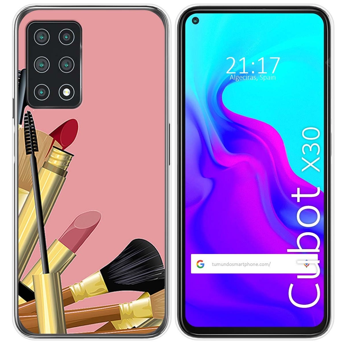 Funda Gel Tpu para Cubot X30 diseño Brochas Dibujos