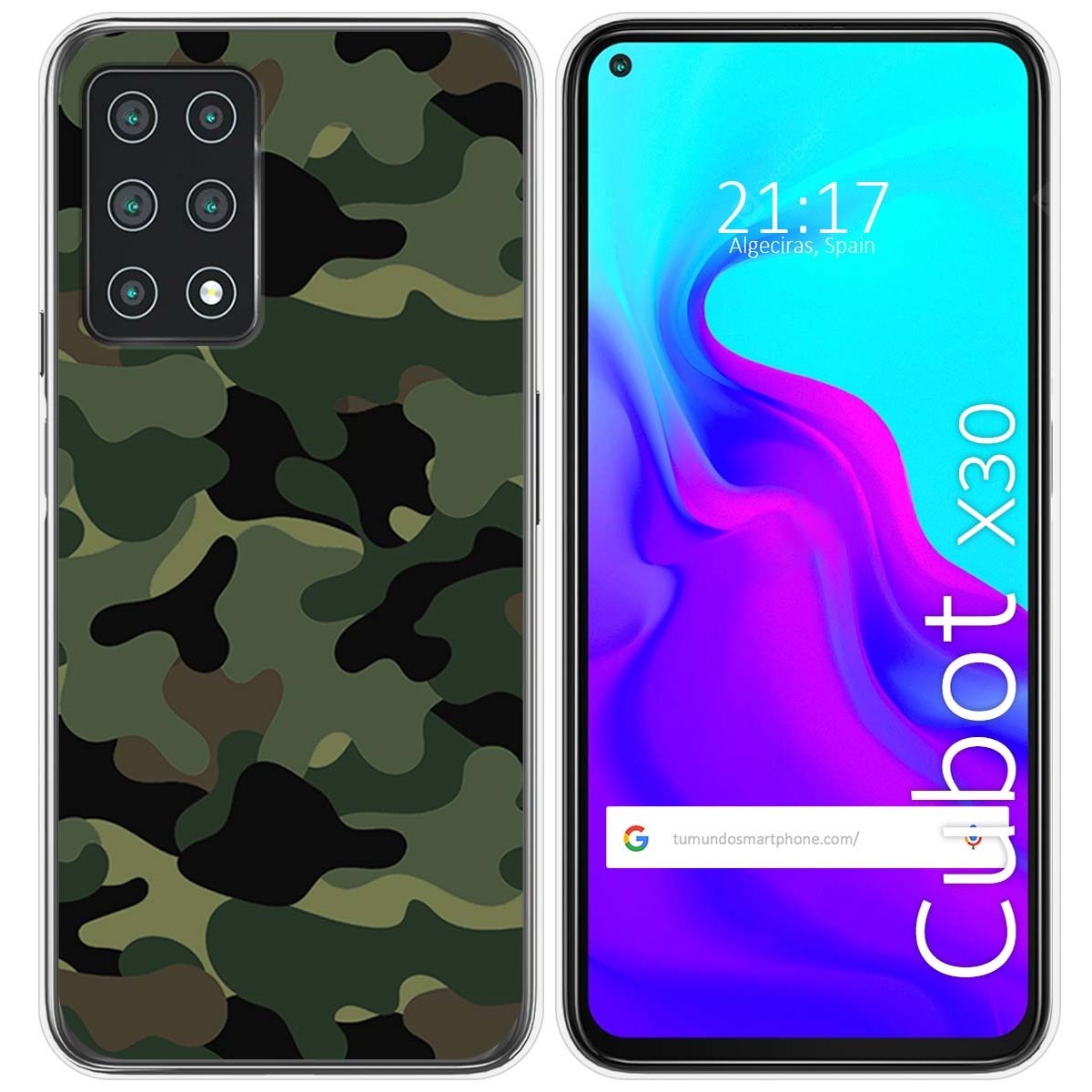 Funda Gel Tpu para Cubot X30 diseño Camuflaje Dibujos