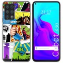 Funda Gel Tpu para Cubot X30 diseño Comic Dibujos