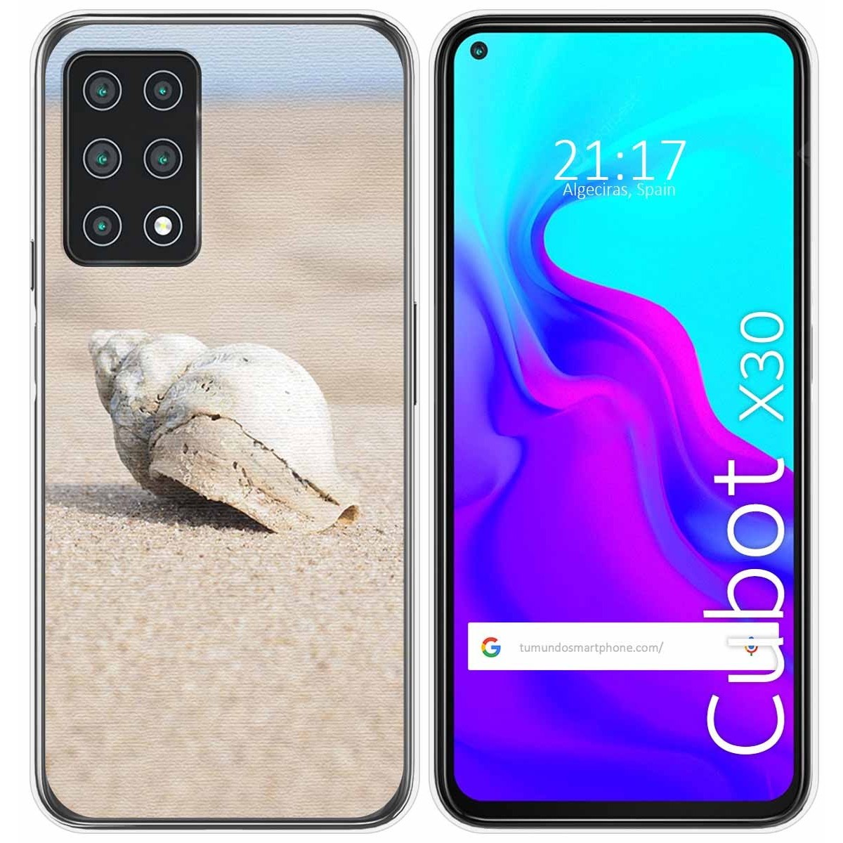 Funda Gel Tpu para Cubot X30 diseño Concha Dibujos