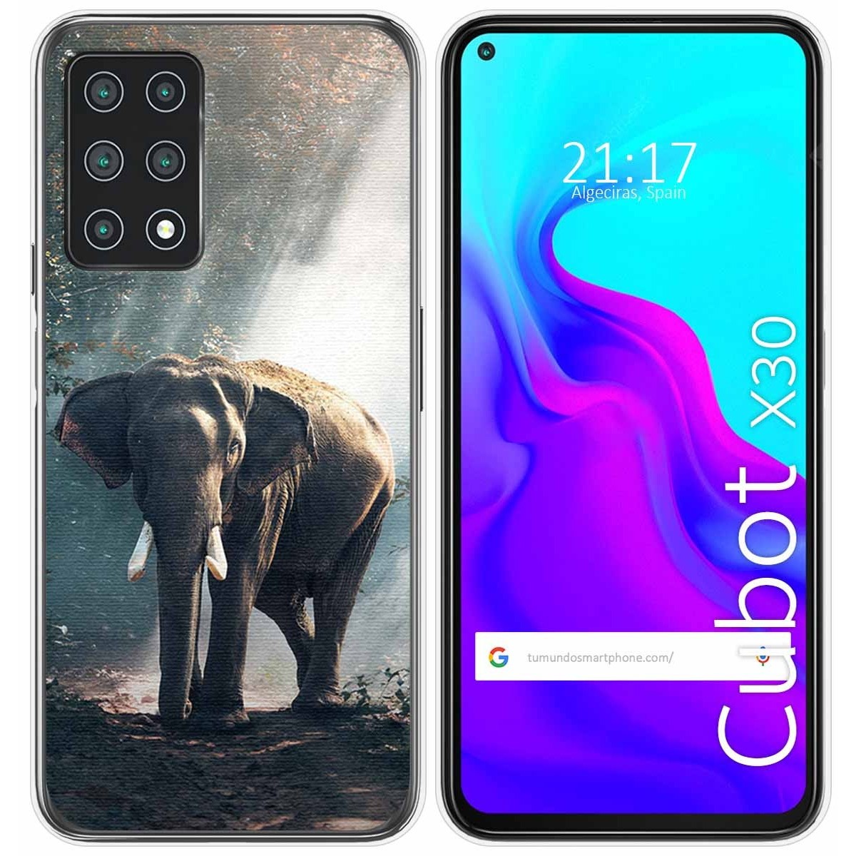 Funda Gel Tpu para Cubot X30 diseño Elefante Dibujos