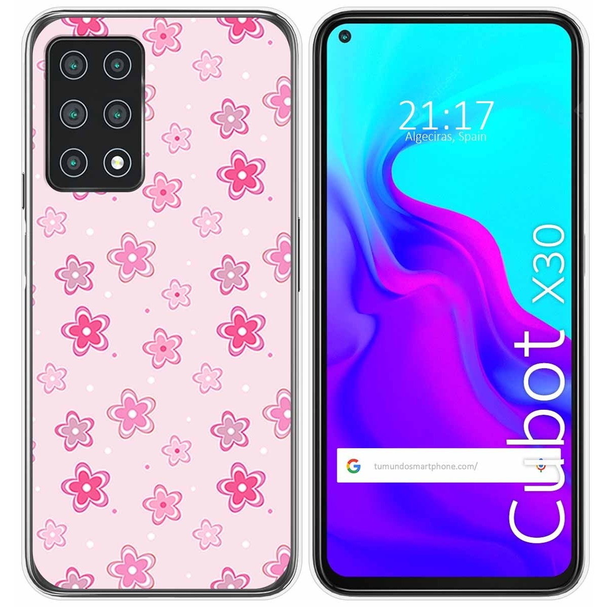 Funda Gel Tpu para Cubot X30 diseño Flores Dibujos