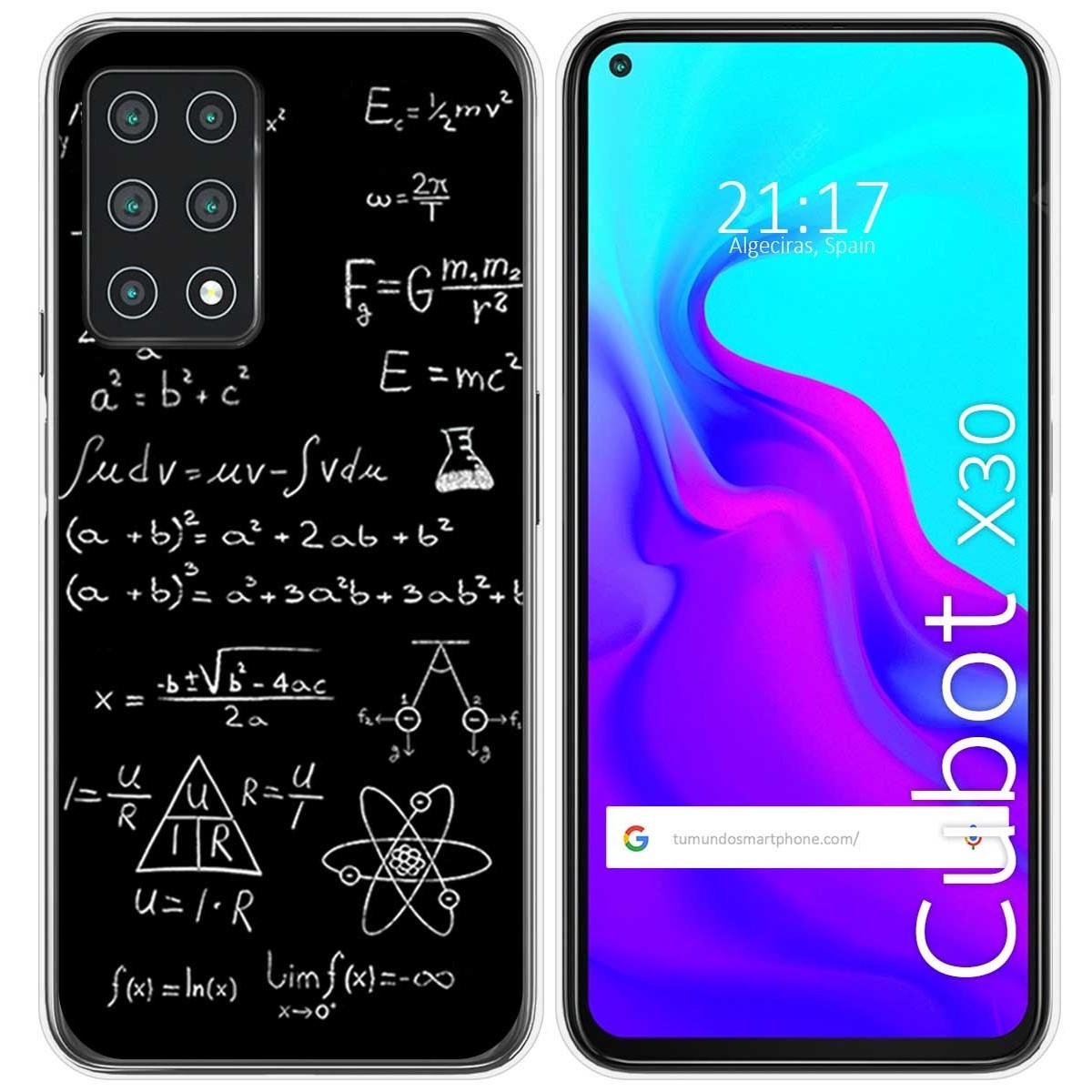 Funda Gel Tpu para Cubot X30 diseño Formulas Dibujos