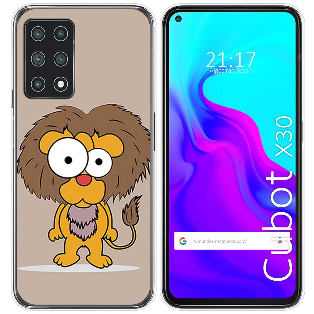 Funda Gel Tpu para Cubot X30 diseño Leon Dibujos