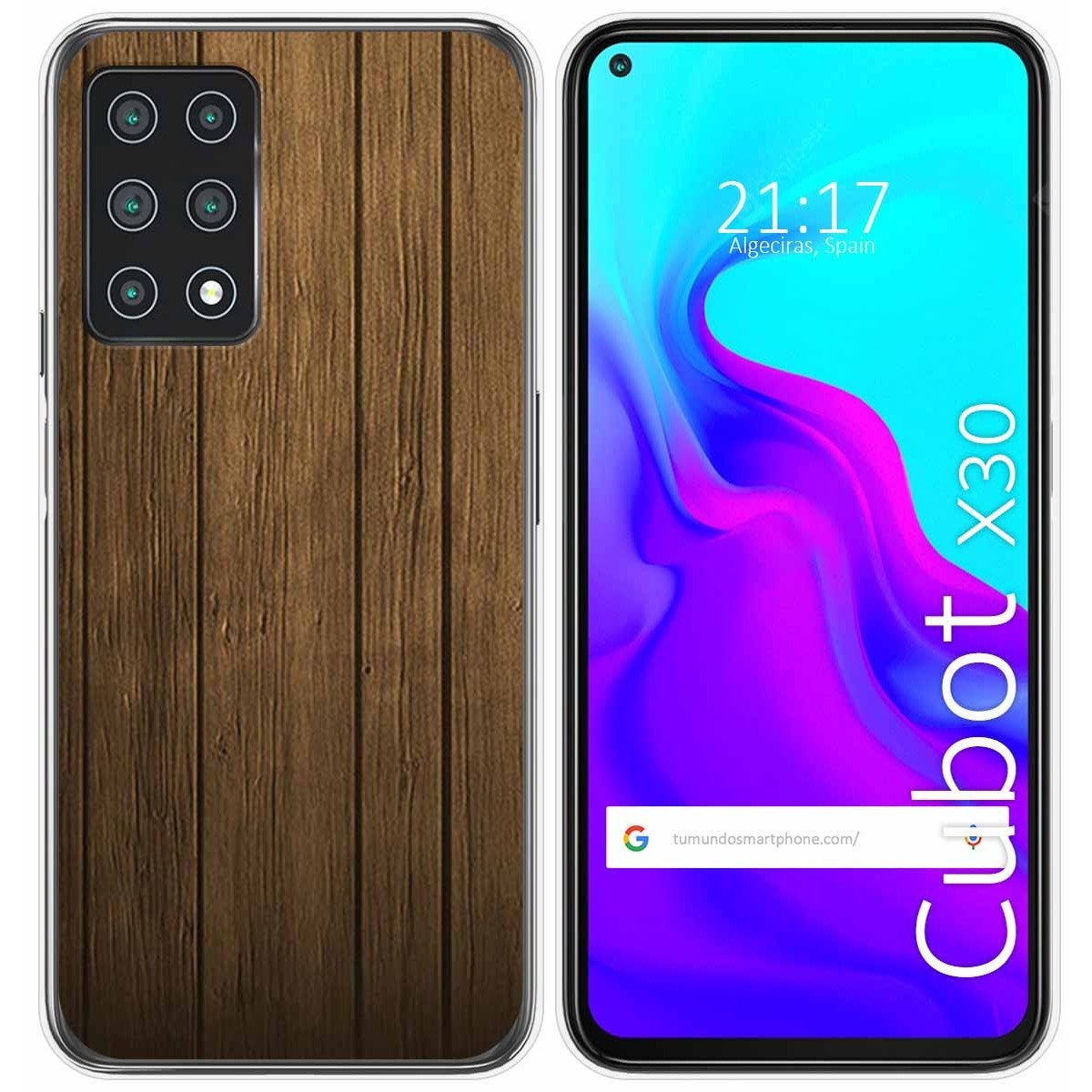Funda Gel Tpu para Cubot X30 diseño Madera Dibujos