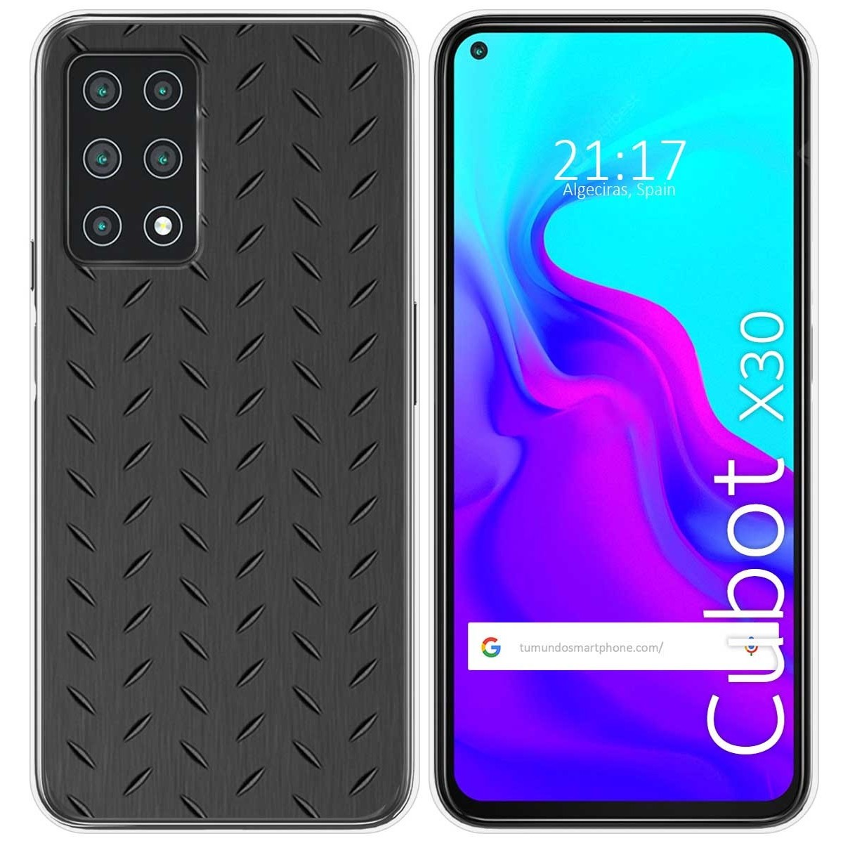 Funda Gel Tpu para Cubot X30 diseño Metal Dibujos