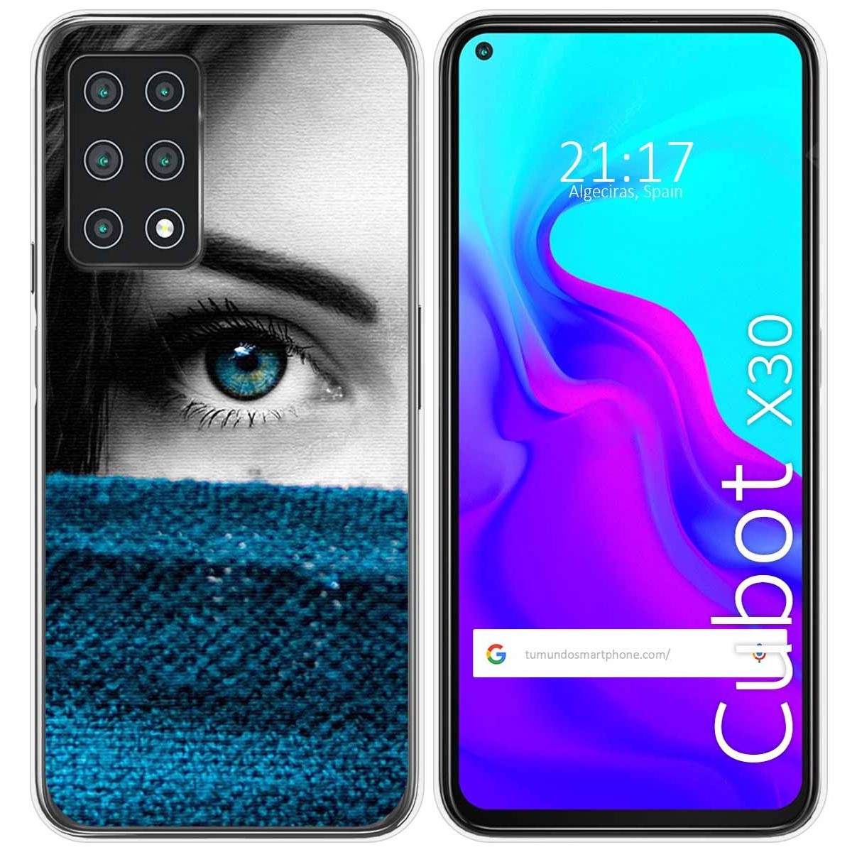 Funda Gel Tpu para Cubot X30 diseño Ojo Dibujos