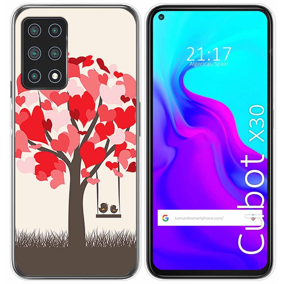 Funda Gel Tpu para Cubot X30 diseño Pajaritos Dibujos