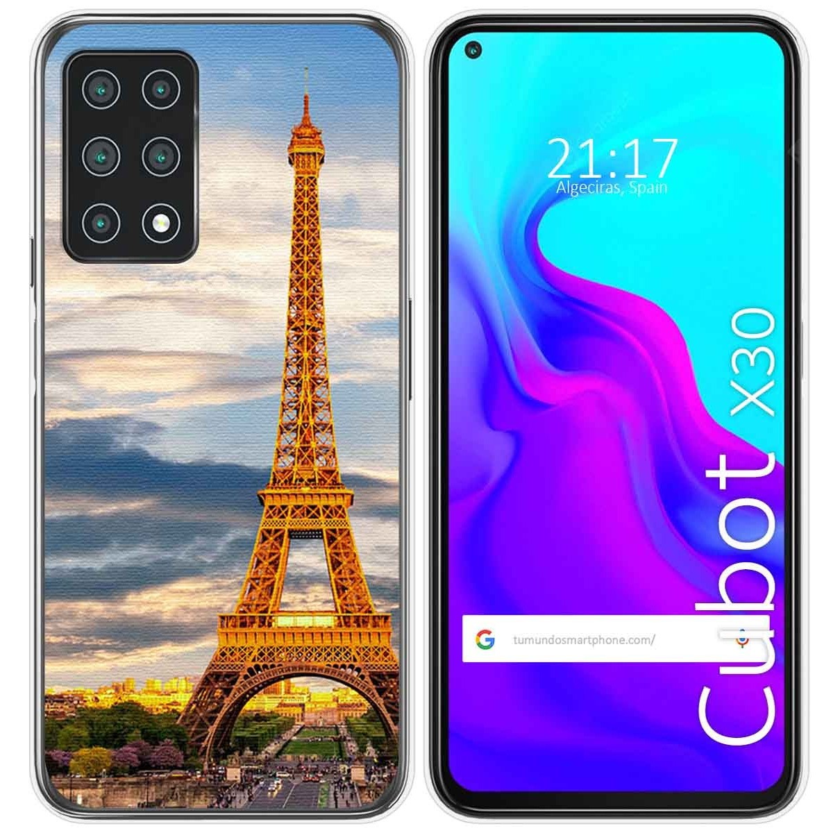 Funda Gel Tpu para Cubot X30 diseño Paris Dibujos