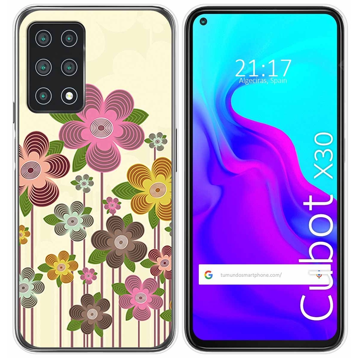 Funda Gel Tpu para Cubot X30 diseño Primavera En Flor Dibujos