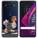 Funda Gel Transparente para TCL 10 SE diseño Avestruz Dibujos